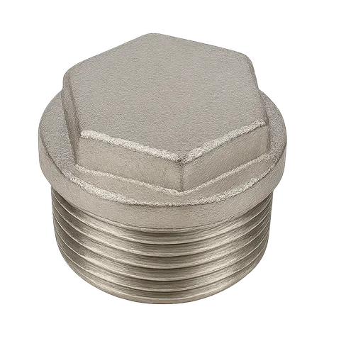 Заглушка никелированная латунная Ду 15 1/2" НР